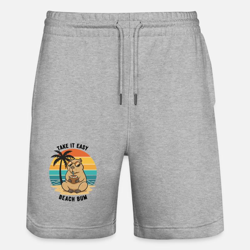 Capybara Beach Bum Take It Easy - Short de jogging bio TRAINER Stanley/Stella unisexe - gris chiné