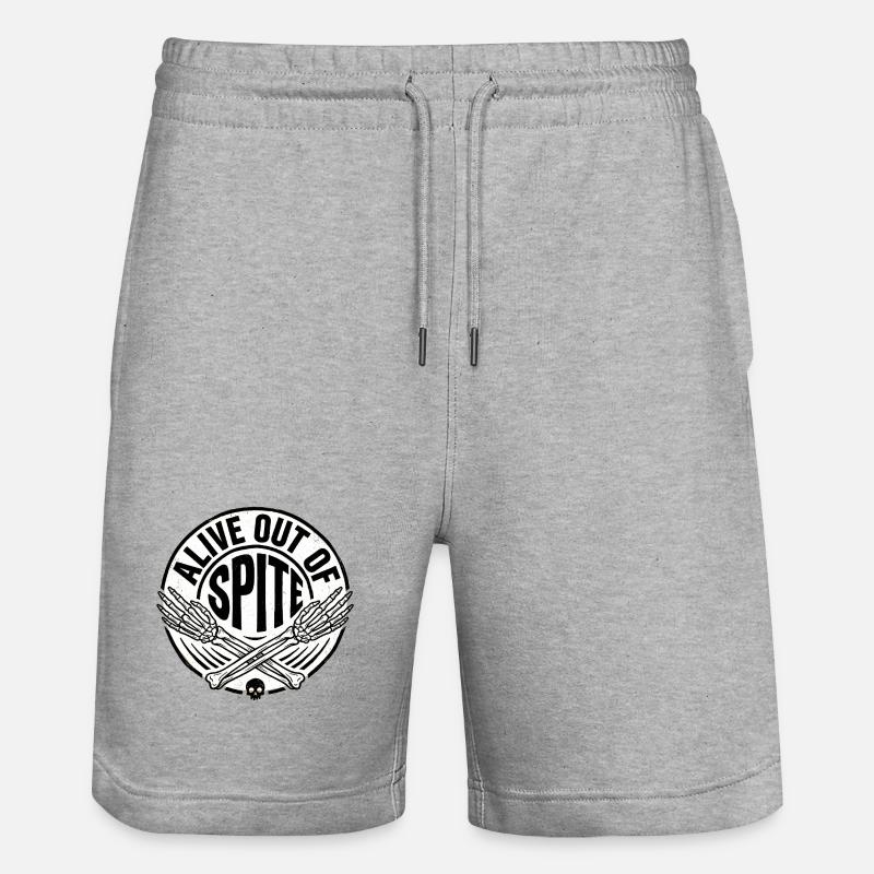 Survie malgré le logo en os - Short de jogging bio TRAINER Stanley/Stella unisexe - gris chiné