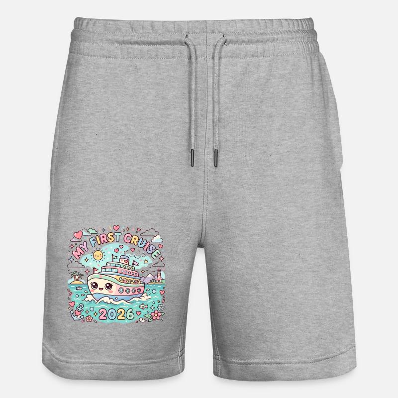 Ma première croisière en 2026 - Short de jogging bio TRAINER Stanley/Stella unisexe - gris chiné