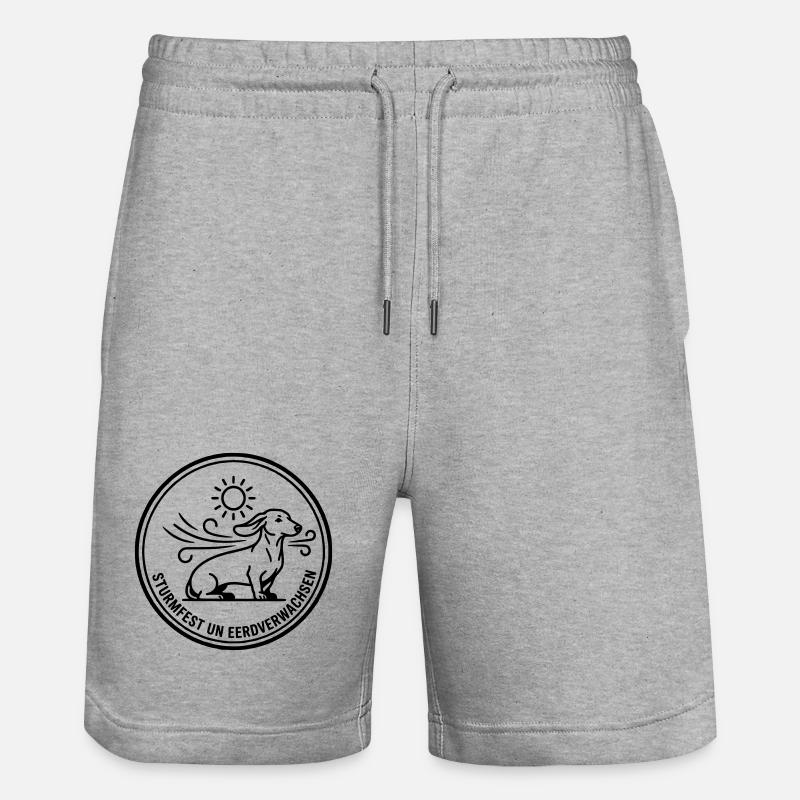 Insigne teckel à l’épreuve des tempêtes - Short de jogging bio TRAINER Stanley/Stella unisexe - gris chiné