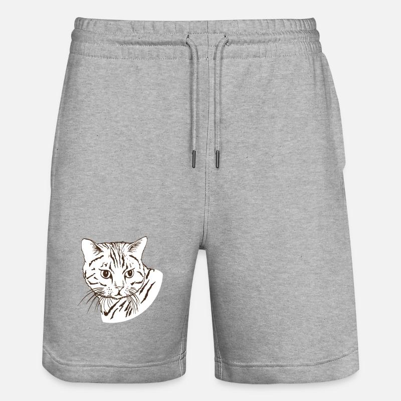 Chat - Short de jogging bio TRAINER Stanley/Stella unisexe - gris chiné