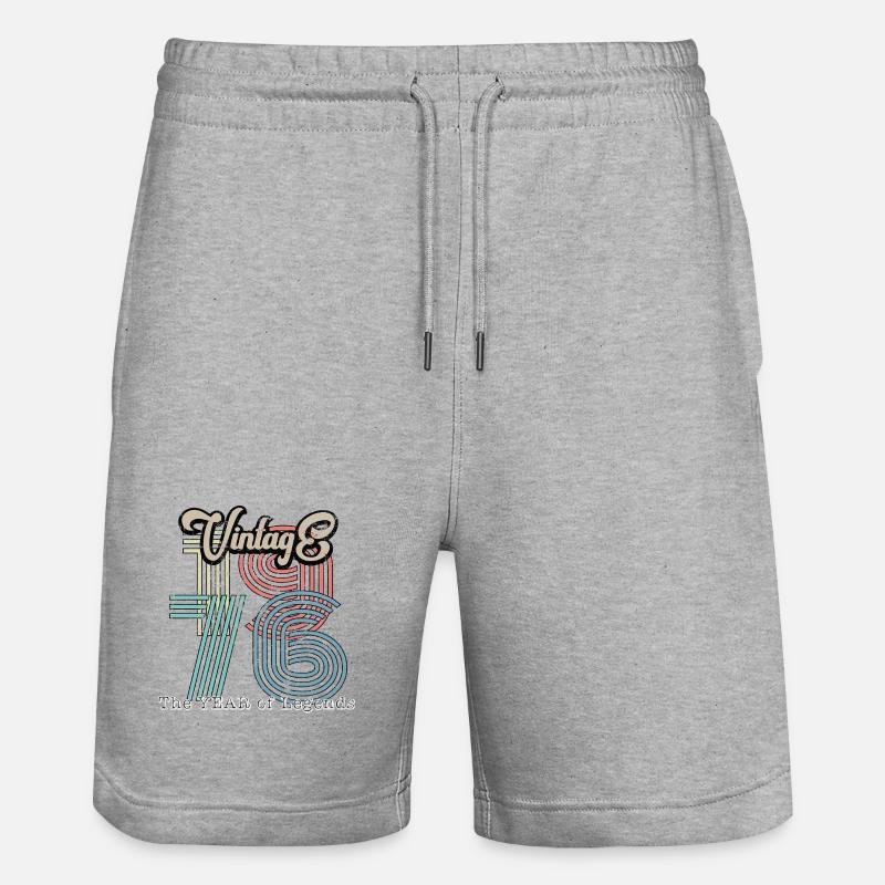 Millésime 1976 - Short de jogging bio TRAINER Stanley/Stella unisexe - gris chiné
