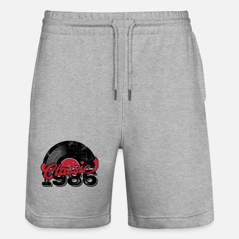 Millésime 1986 - Short de jogging bio TRAINER Stanley/Stella unisexe - gris chiné