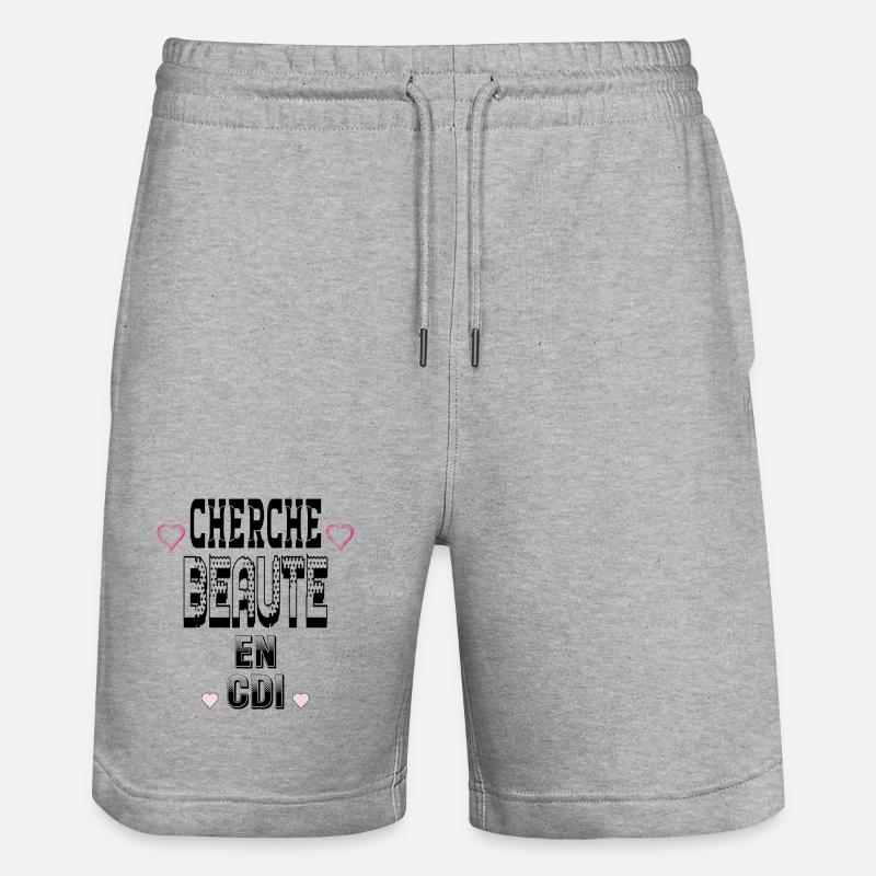 Cherche Beauté en CDI - Short de jogging bio TRAINER Stanley/Stella unisexe - gris chiné