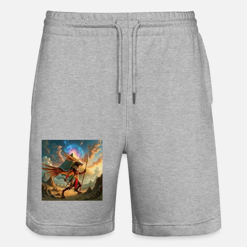 Gardien ailé de la pyramide - Short de jogging bio TRAINER Stanley/Stella unisexe - gris chiné