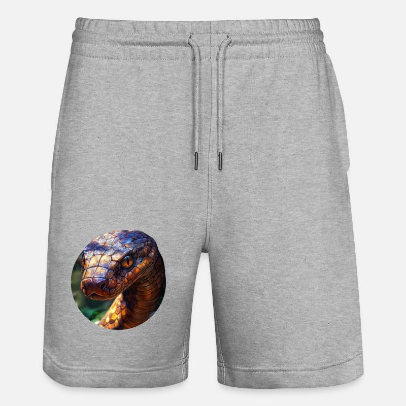 Design de seprent - Short de jogging bio TRAINER Stanley/Stella unisexe - gris chiné