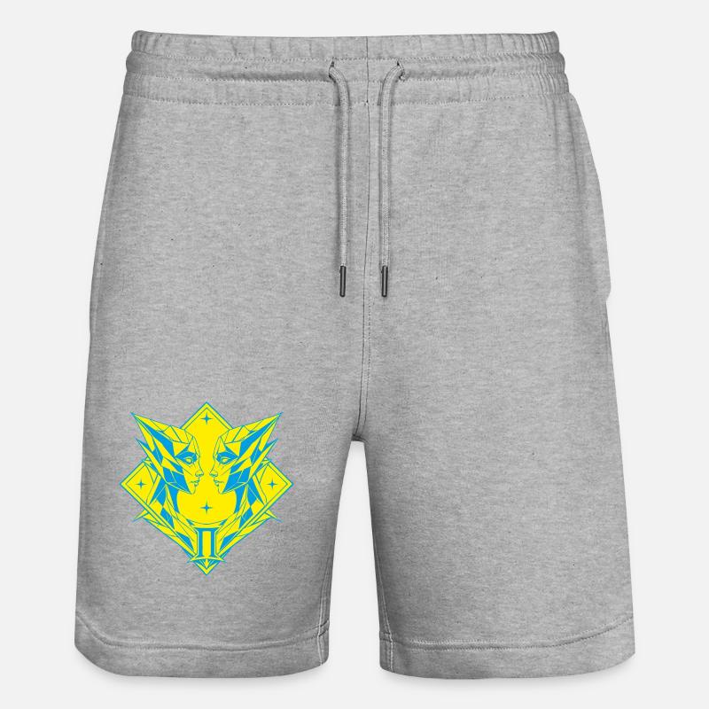 Gémeaux – Dualité et Équilibre - Short de jogging bio TRAINER Stanley/Stella unisexe - gris chiné
