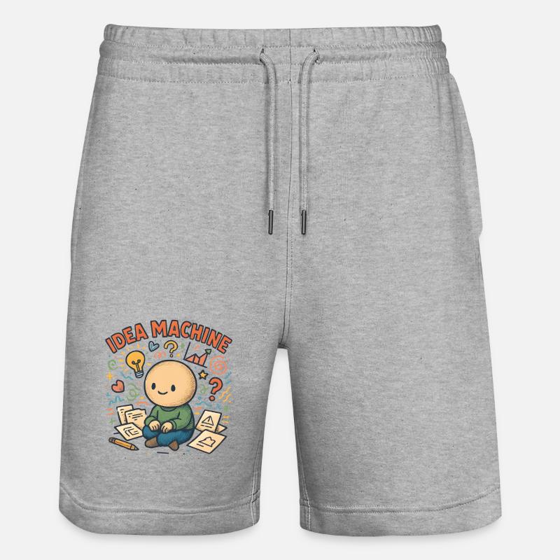 Idea Machine: Creative Brain Game - Stanley/Stella Trainer Unisex Organic Jogging Shorts - heather grey