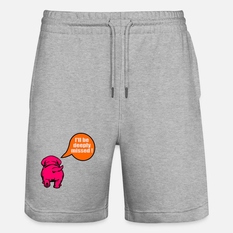 Chien d’adieu drôle - Short de jogging bio TRAINER Stanley/Stella unisexe - gris chiné
