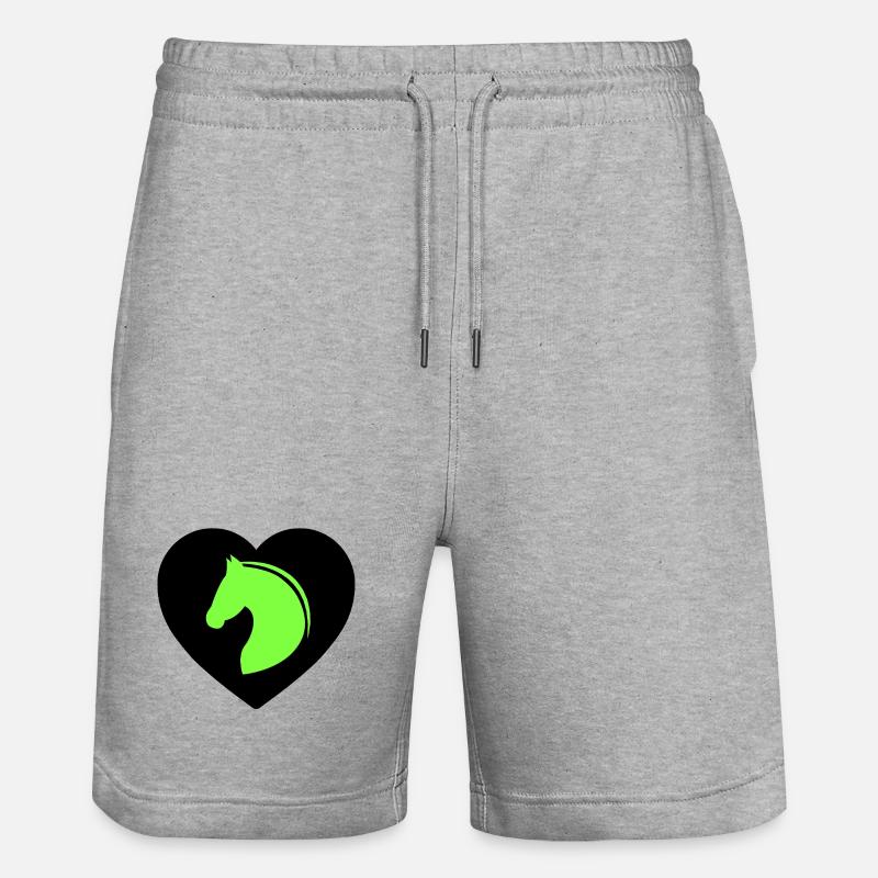 Chevaux - Short de jogging bio TRAINER Stanley/Stella unisexe - gris chiné