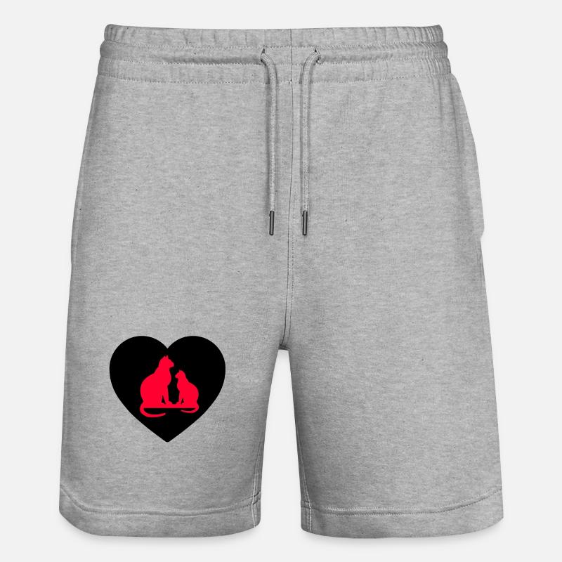 félin - Short de jogging bio TRAINER Stanley/Stella unisexe - gris chiné