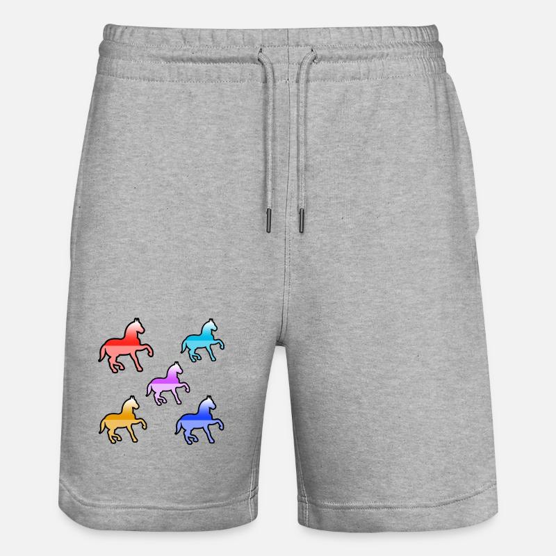 Chevaux - Short de jogging bio TRAINER Stanley/Stella unisexe - gris chiné