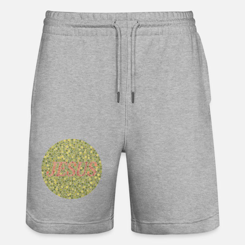 Jésus t’aime | Foi | Don - Short de jogging bio TRAINER Stanley/Stella unisexe - gris chiné