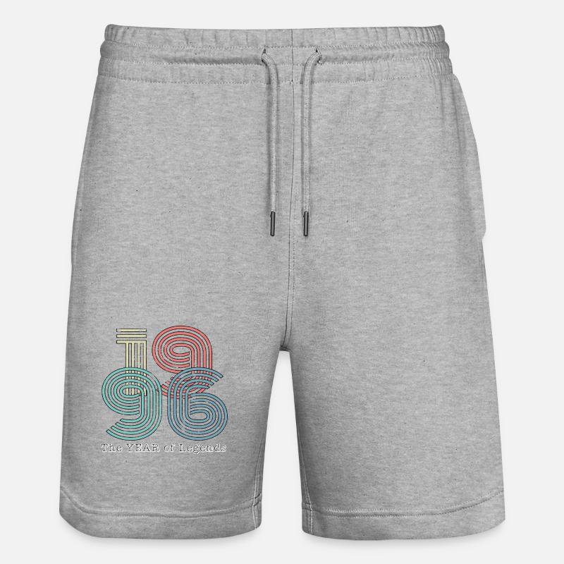 Millésime 1996 - Short de jogging bio TRAINER Stanley/Stella unisexe - gris chiné