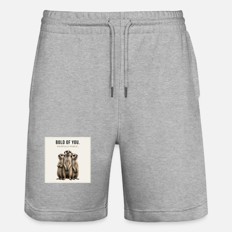 Kühn von dir. – Sarkastisches Erdmännchen-Design - Stanley/Stella Unisex Bio Joggingshorts Trainer  - Grau meliert