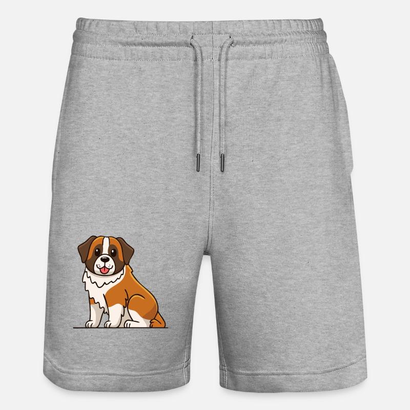 St. Bernard (comic) - Stanley/Stella Trainer Unisex Organic Jogging Shorts - heather grey