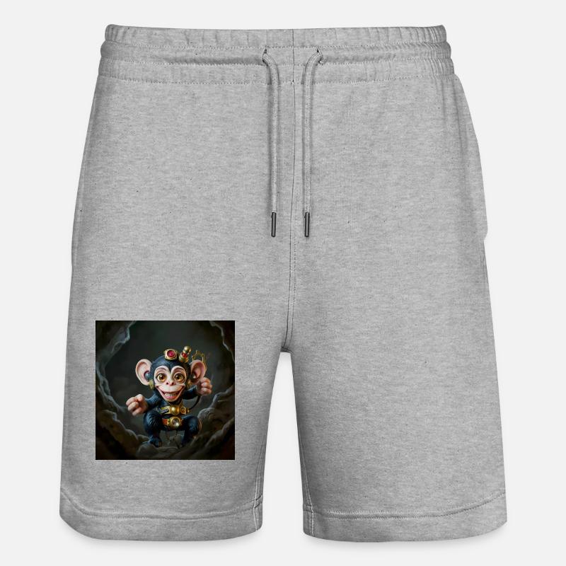 Combinaison steampunk aventureuse - Short de jogging bio TRAINER Stanley/Stella unisexe - gris chiné