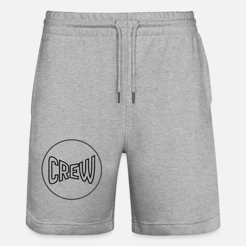 Cercle Noir Minimal - Short de jogging bio TRAINER Stanley/Stella unisexe - gris chiné