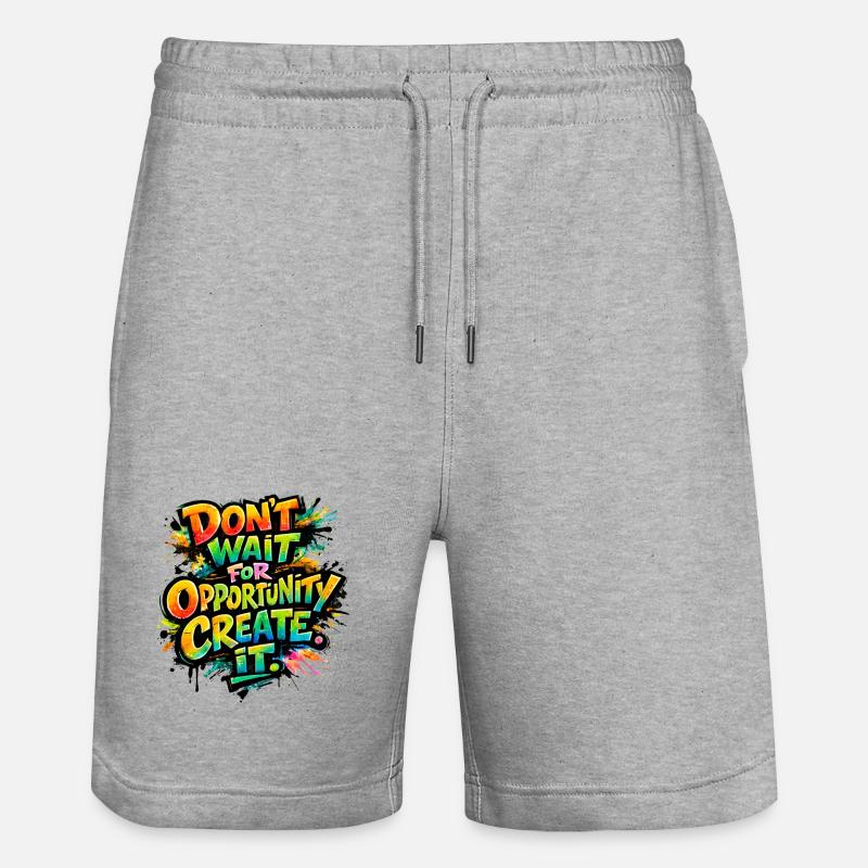 N’t_wait_ - Short de jogging bio TRAINER Stanley/Stella unisexe - gris chiné