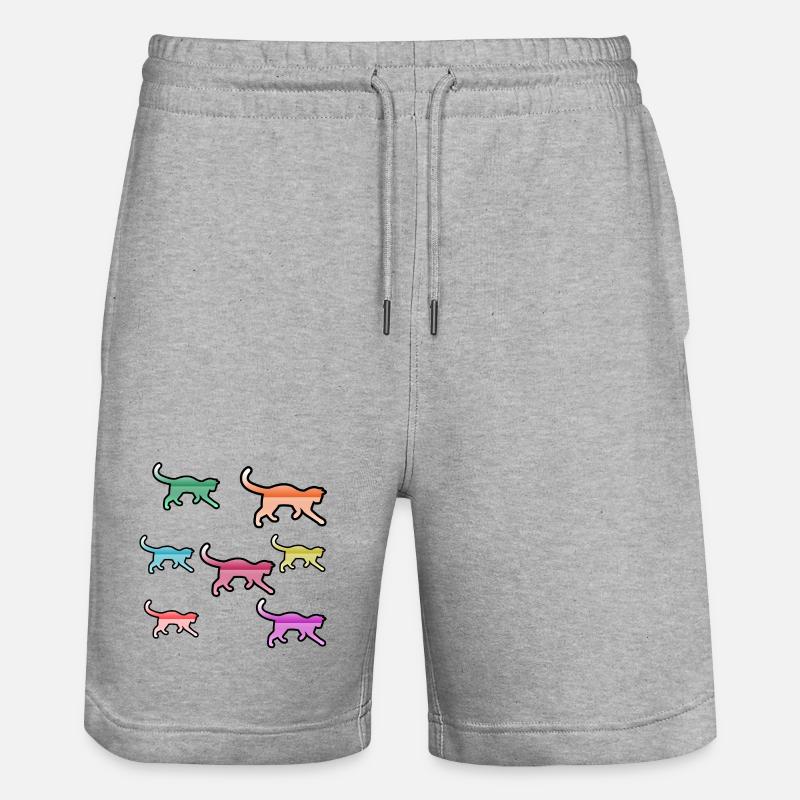 félin - Short de jogging bio TRAINER Stanley/Stella unisexe - gris chiné
