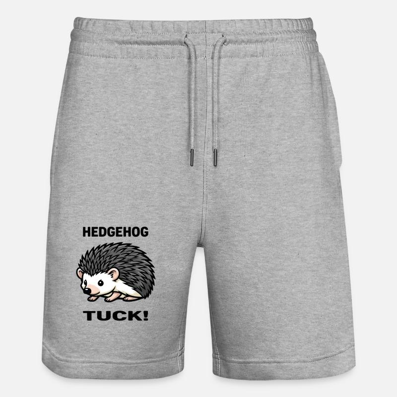 Herisson Tuck Hedgehog Epines Jardin - Short de jogging bio TRAINER Stanley/Stella unisexe - gris chiné