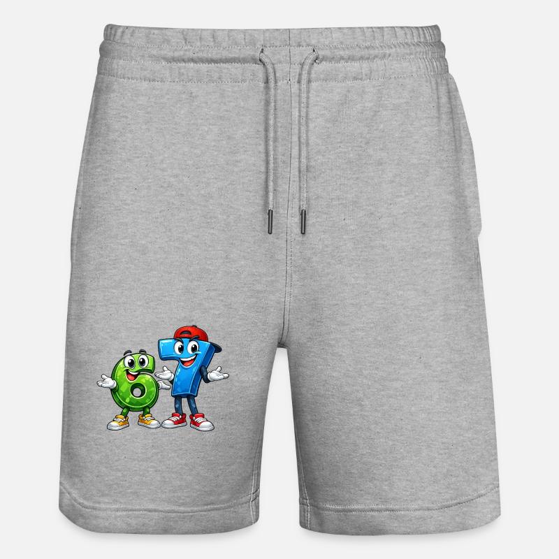 67 sixseven - Short de jogging bio TRAINER Stanley/Stella unisexe - gris chiné