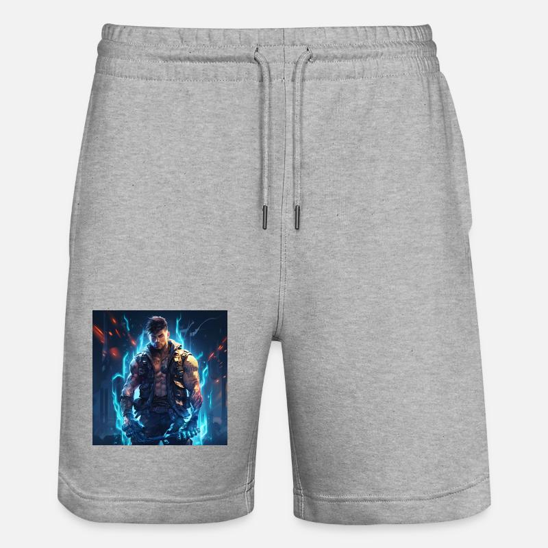 Ranger Nébuleuse Guerrier Néon - Short de jogging bio TRAINER Stanley/Stella unisexe - gris chiné