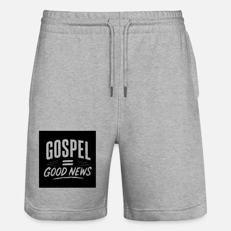 Évangile = Bonne nouvelle - Short de jogging bio TRAINER Stanley/Stella unisexe - gris chiné