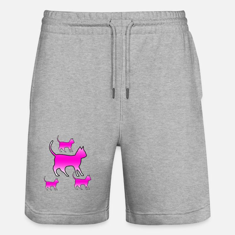 félin - Short de jogging bio TRAINER Stanley/Stella unisexe - gris chiné