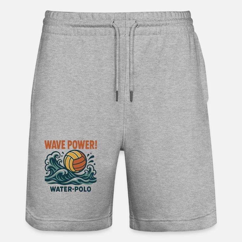 Vague Puissance Water Polo - Short de jogging bio TRAINER Stanley/Stella unisexe - gris chiné