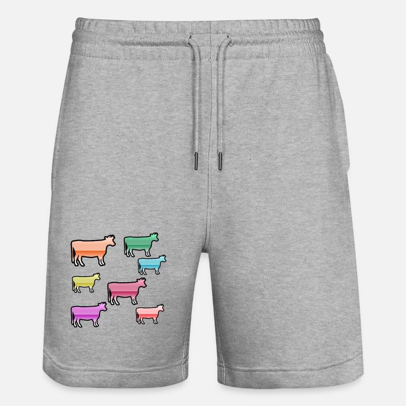 Vaches - Short de jogging bio TRAINER Stanley/Stella unisexe - gris chiné