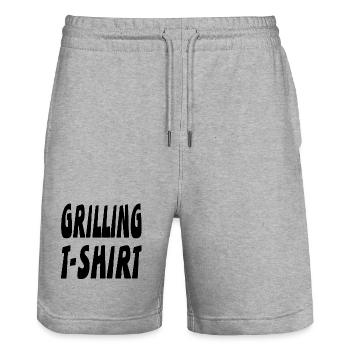 Griller - Short de jogging bio TRAINER Stanley/Stella unisexe - gris chiné - Devant - Nik (191cm) & Marisol (170cm)