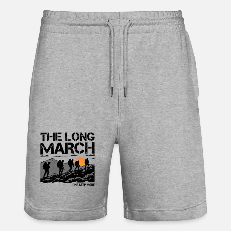 Le trek d’alpinisme de la Longue Marche - Short de jogging bio TRAINER Stanley/Stella unisexe - gris chiné
