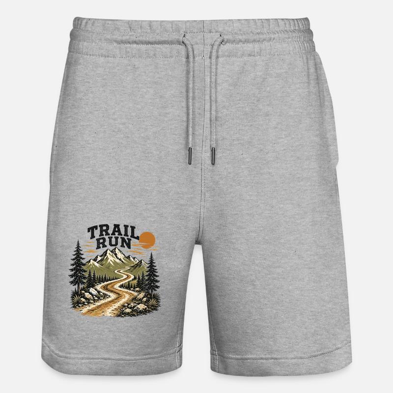 Course sur sentier - Short de jogging bio TRAINER Stanley/Stella unisexe - gris chiné