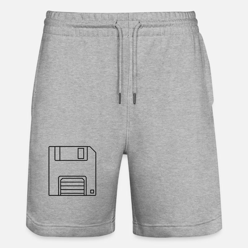 Diskette - Stanley/Stella Unisex Bio Joggingshorts Trainer  - Grau meliert