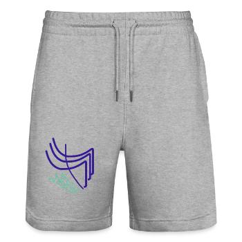 What do I give an artist? - Stanley/Stella Trainer Unisex Organic Jogging Shorts - heather grey - Front - Nik (191cm) & Marisol (170cm)