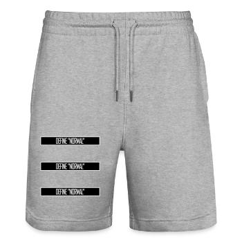 Définir le graphique sarcastique drôle normal - Short de jogging bio TRAINER Stanley/Stella unisexe - gris chiné - Devant - Nik (191cm) & Marisol (170cm)