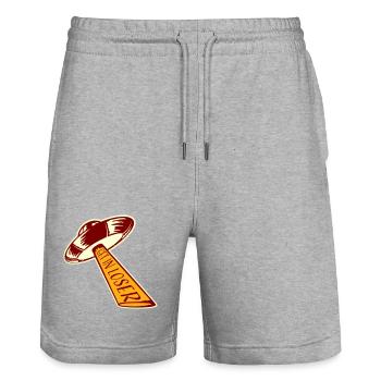 Ufo Alien Get In Loser Lustig Ufo Entführung Zitat - Stanley/Stella Unisex Bio Joggingshorts Trainer  - Grau meliert - Vorne - Nik (191cm) & Marisol (170cm)