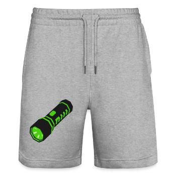 Taschenlampe Licht Icon - Stanley/Stella Unisex Bio Joggingshorts Trainer  - Grau meliert - Vorne - Nik (191cm) & Marisol (170cm)