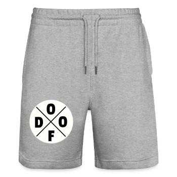 Muet - Short de jogging bio TRAINER Stanley/Stella unisexe - gris chiné - Devant - Nik (191cm) & Marisol (170cm)