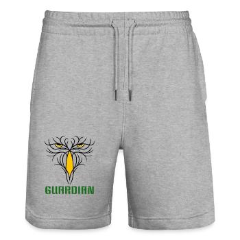 GUARDIAN - Stylisches Raubvogel - Design - Stanley/Stella Unisex Bio Joggingshorts Trainer  - Grau meliert - Vorne - Nik (191cm) & Marisol (170cm)
