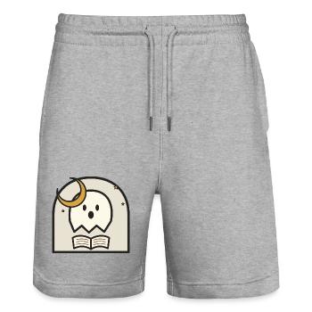 Lire l’esprit sous la lumière de la lune - Short de jogging bio TRAINER Stanley/Stella unisexe - gris chiné - Devant - Nik (191cm) & Marisol (170cm)