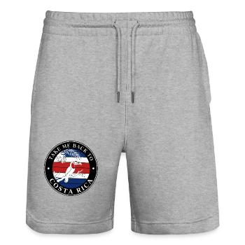 Take Me Back to Costa Rica Tukan - Stanley/Stella Unisex Bio Joggingshorts Trainer  - Grau meliert - Vorne - Nik (191cm) & Marisol (170cm)