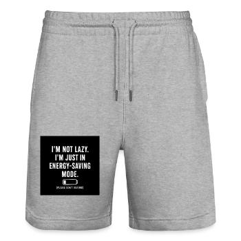 komisch - Stanley/Stella Unisex Bio Joggingshorts Trainer  - Grau meliert - Vorne - Nik (191cm) & Marisol (170cm)
