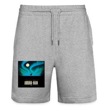 Aurora Hain National Park – Northern - Stanley/Stella Unisex Bio Joggingshorts Trainer  - Grau meliert - Vorne - Nik (191cm) & Marisol (170cm)