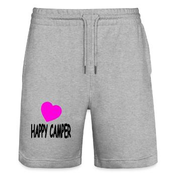 Camper - Stanley/Stella Unisex Bio Joggingshorts Trainer  - Grau meliert - Vorne - Nik (191cm) & Marisol (170cm)