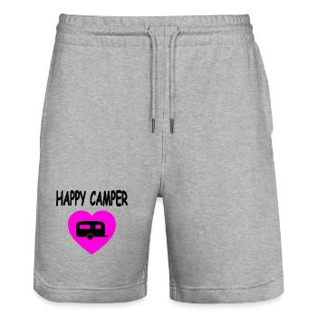 Campeur - Short de jogging bio TRAINER Stanley/Stella unisexe - gris chiné - Devant - Nik (191cm) & Marisol (170cm)