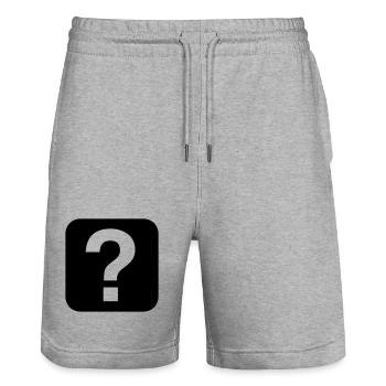 Hilfe - Help - Stanley/Stella Unisex Bio Joggingshorts Trainer  - Grau meliert - Vorne - Nik (191cm) & Marisol (170cm)