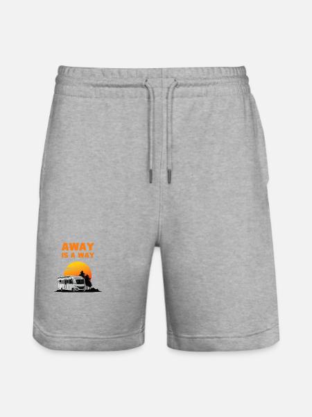 Camper - Away is a way - Stanley/Stella Trainer Unisex Organic Jogging Shorts - heather grey