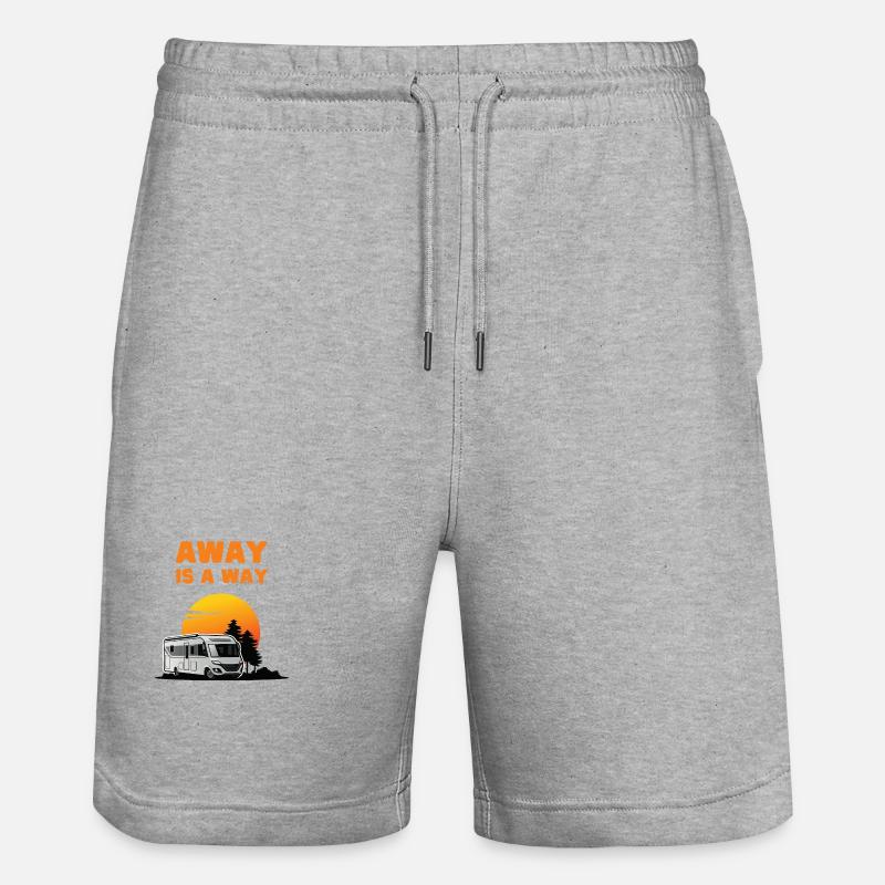 Camper - Away is a way - Stanley/Stella Unisex Bio Joggingshorts Trainer  - Grau meliert